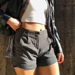 Loose Grainy Gray Shorts